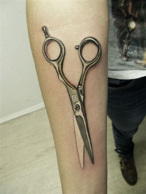 Realistic Scissor Tattoo On Hand Scissors Tattoo Hairstylist Tattoos
