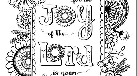 Coloring Book Page Joy Of The Lord Skillshare Projects