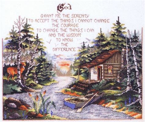 Check spelling or type a new query. Serenity Prayer Cabin - cross stitch pattern by Stoney Creek