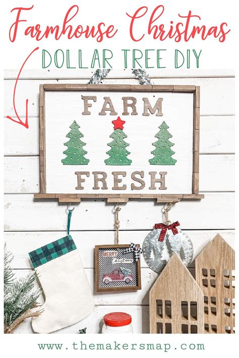 How To Make A 5 Dollar Tree Farmhouse Christmas Diy Christmas Diy