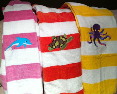 Embroidered Beach Towels We Can Add The Name To Customize It Just For