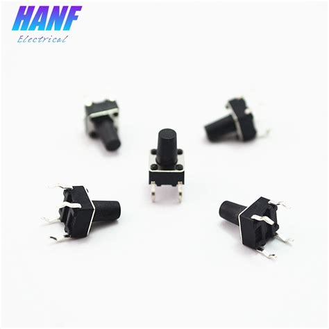 100pcslot Mini Push Button Switch 669mm Tact Tactile 6x6x9mm Smd Smt