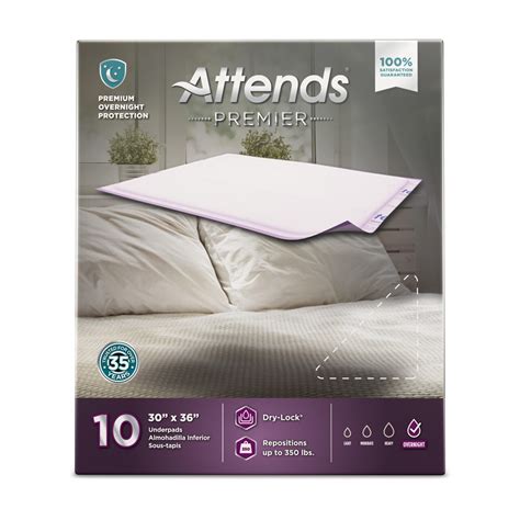 Attends Premier Overnight Protection Disposable Underpad Heavy Absorbency