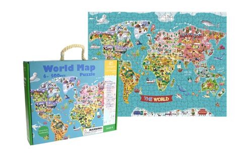 World Map Jigsaw Puzzle 500 Pcs Tookyland