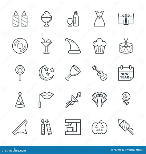 Celebration And Party Cool Vector Icons 4 Stock Illustration
