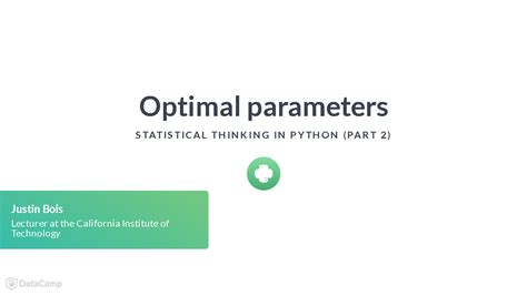 Chapter 1 Python Programming Optimal Parameters Statistical