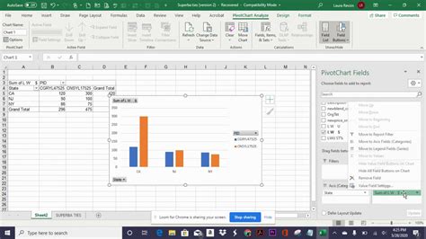 How To Create A Pivot Chart Excel Tutorial Youtube