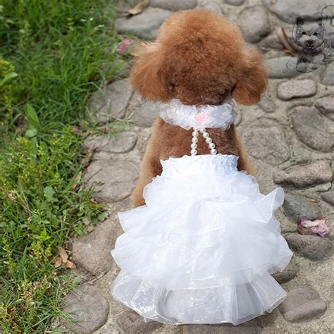 Dog Wedding Dress Female Dog Clothes Summer Girl Dog Dresses Wedding