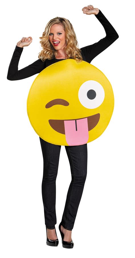Pink Impulse Unisex Costumes Adult Tongue Emoticon Costume Emoji