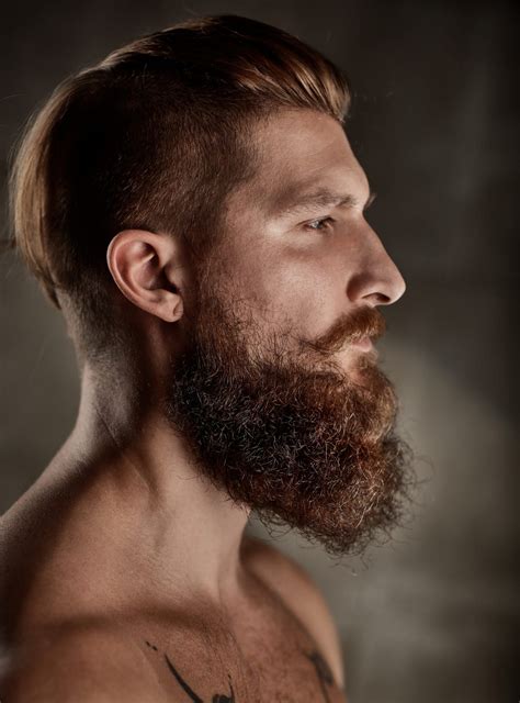Portrait Of Bearded Man Side View Photography