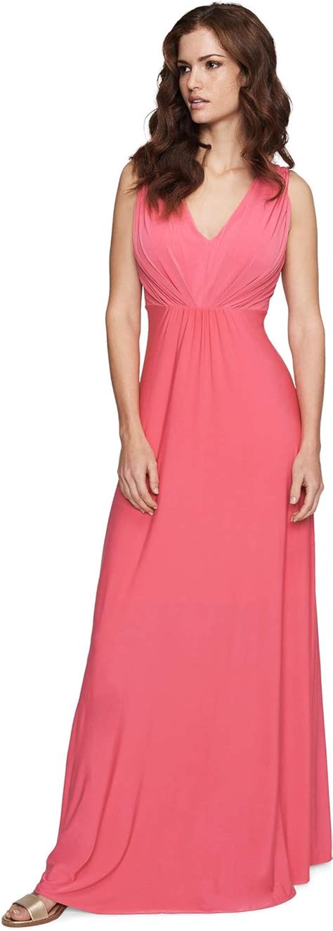long tall sally tall womens pleat detail maxi dress in peony at amazon women s clothing store