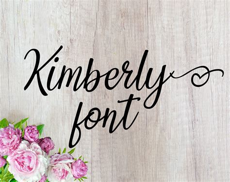Fonts Kimberly Font Otf Font Svg Wedding Font Svg Cutfile Calligraphy