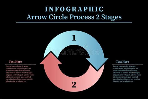 Vector Circle Infographic Business Concept With 2 Arrow Options Parts