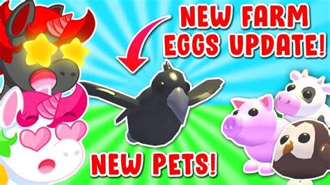 New Legendary Pets In Adopt Me New Farm Eggs Update Roblox Youtube