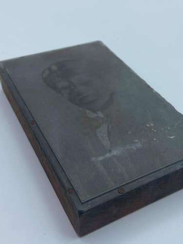 Antique Pair Of Copper Portrait Negative Printing Photo Plate
