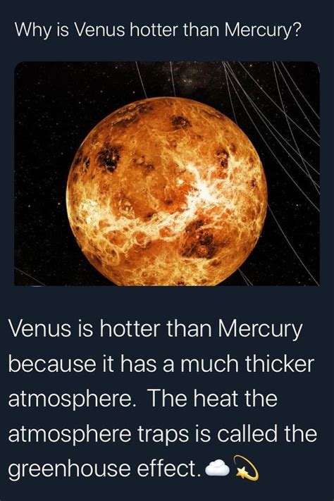 Space Facts Why Venus Hotter Than Mercury Venus Planet Facts Interesting Facts About Venus