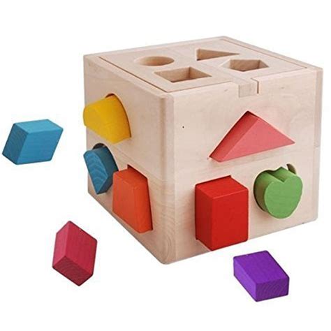 Shape Sorting Cube 13 Hole Cube For Shape Sorter Cognitive And Matching