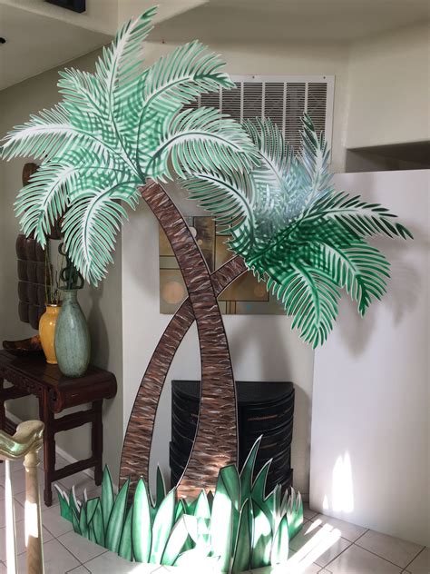 Pacific Paradise Palm Trees Cutout 95ftx75ft Homemade Stencil Made
