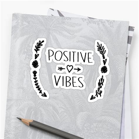 Positive Vibes Doodle Sticker By Mysticmandala Redbubble