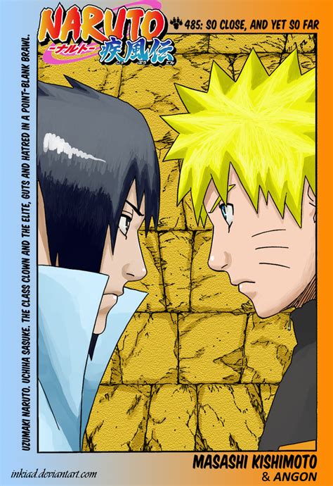 Sasuke And Naruto On Ch485 Cover By Inkiad On Deviantart