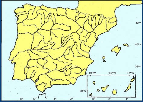 Juegos De Geografía Juego De Mapa Mudo De Los Ríos De España 1