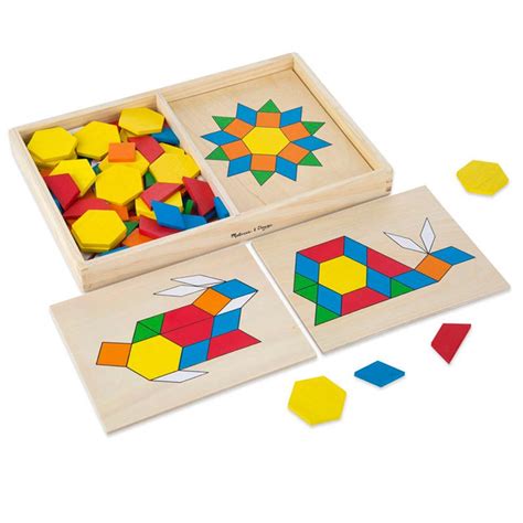 Knowledge Tree Melissa And Doug Wooden Pattern Blocks And Boards