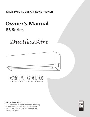 DuctlessAire DA2421 H2 ENERGY STAR 24000 BTU 1000 Sq Ft Single Ductless