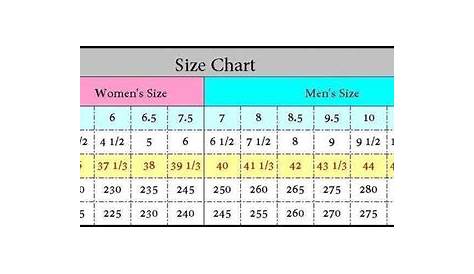 ion cheer shoes size chart