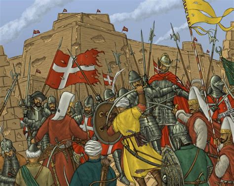 Siege Of Malta Military Illustration Hospitaller Knight Lepanto
