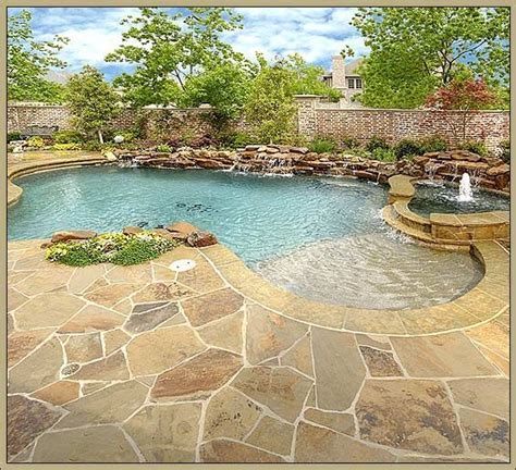 Swimming Pool With Beautiful Stonework Swimming Pool Decorations