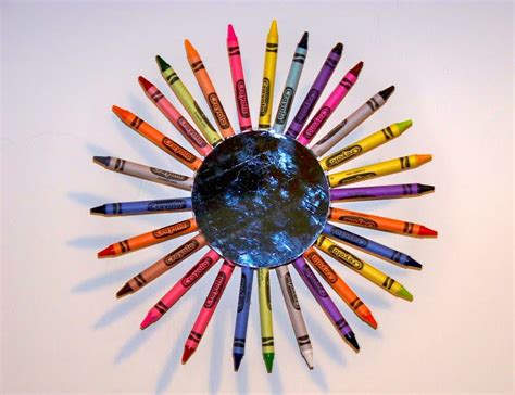 Crafty Confessions Crayon Sunburst Mirror