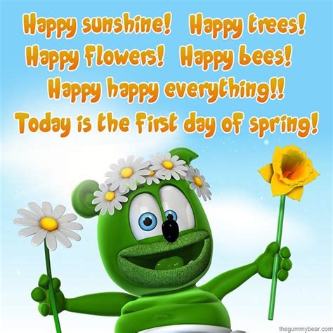 Happy First Day Of Spring Firstdayofspring Gummybear Gummibar