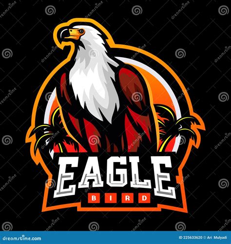 Eagle Bird Mascot Esport Logo Design Stock Vector Illustration Of