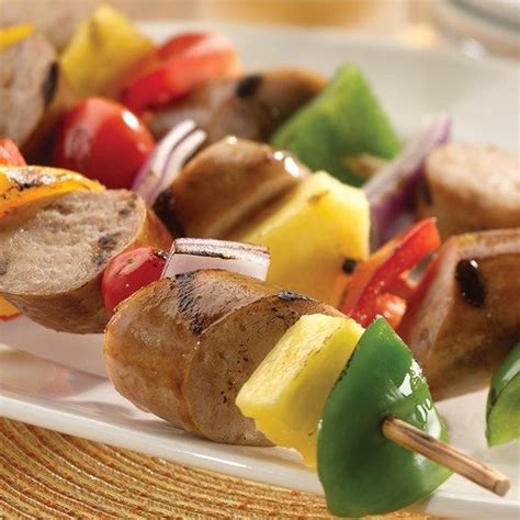 This super quick chicken sausage and veggies recipes is simple, fast and can be prepped ahead for a weeknight meal. Sweet Apple Chicken Sausage Kabobs | Recipe | Apple ...