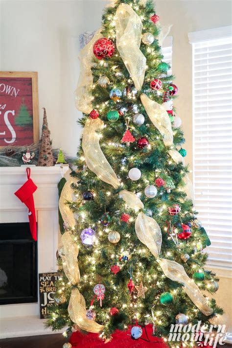 Decorative hanging easter sign (whichever sign you would like!) hot glue gun (not sold at dollar tree). How to Decorate your Christmas Tree using Deco Mesh ...