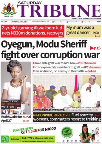Nd April By Nigerian Tribune Issuu