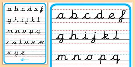The letters of the alphabet do not always represent the same sounds of english. Cursive Neat Handwriting Alphabet Letter Poster - Lower Case