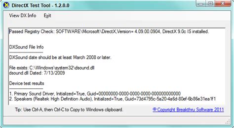 Directx Test Tool Installation And Troubleshooting Knowledge Base