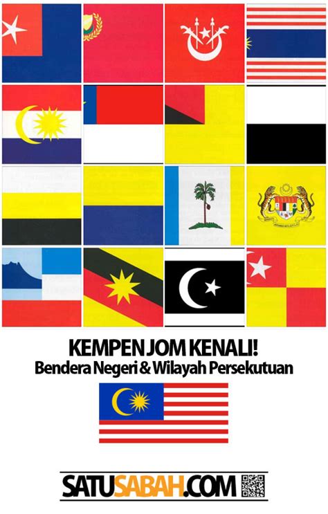 Bendera malaysia mengangdungi 14 jalur merah dan putih.﻿ tali bendera hendaklah sentiasa diperiksa. Kempen Jom! Kenali Bendera Negeri dan Wilayah Persekutuan ...
