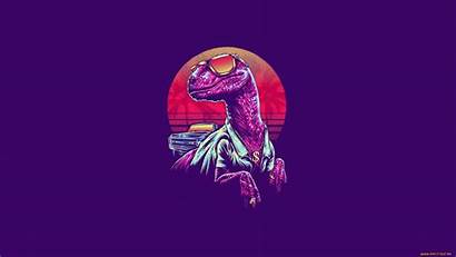 Minimalist Dinosaur Synthwave Dinosaurs Neon Wallpapers 80s