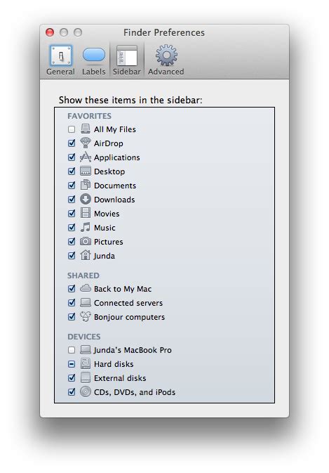 Hide “all My Files” In Macs Finder Samwize