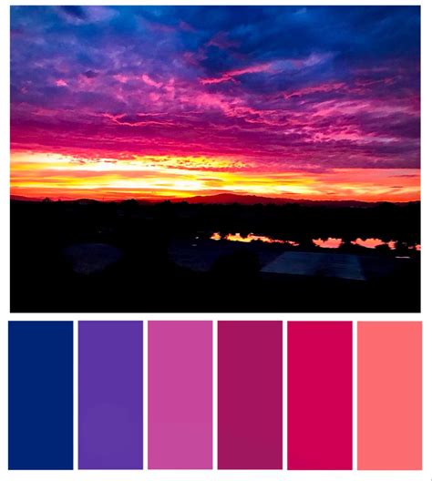 Pink Sunset Color Palette Sunset Color Palette Art Challenge Sunset