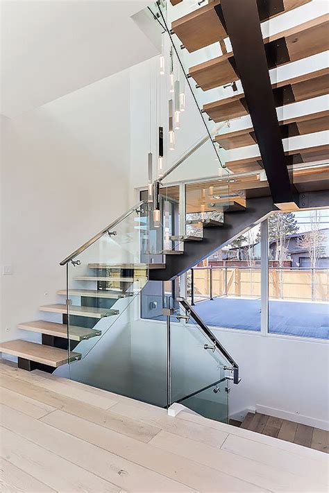 Ultra Modern Freestanding Monostringer Stairs Custom Staircases