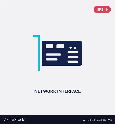 Two Color Network Interface Card Icon From Vector Image