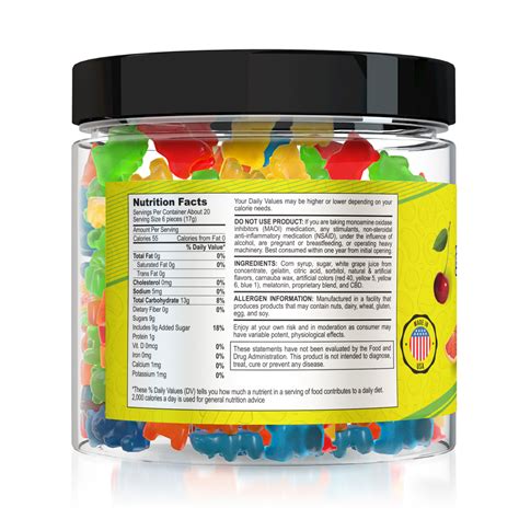 Yum Yum Gummies 1500mg Cbd Infused Gummy Bears Cbd Edibles