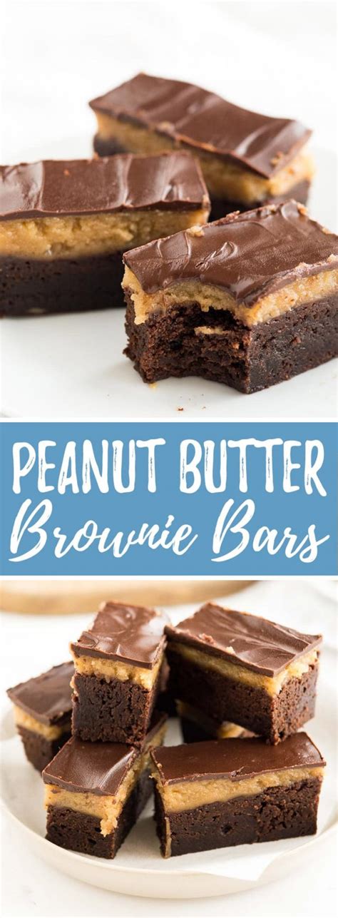In a large mixing bowl, cream together the butter, sugar and brown sugar. Peanut Butter Brownie Bars Recipe {Peanut Butter Topped ...