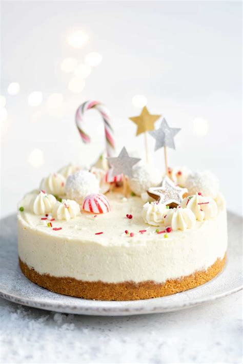 this christmas cheesecake is so easy to make totally delicious and requires no baking supe