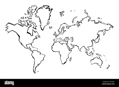 World Map Outline Cut Out Stock Images And Pictures Alamy