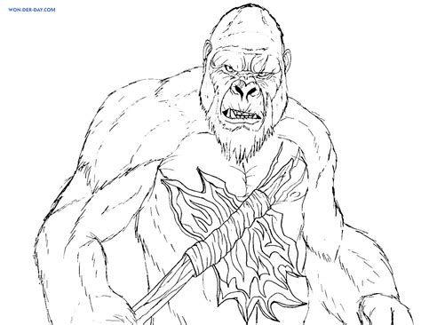 King Kong Coloring Pages Print And Color