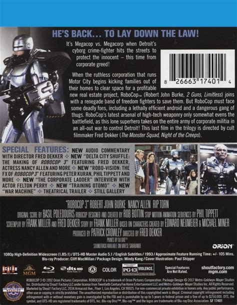 Robocop 3 Collectors Edition Blu Ray 1993 Dvd Empire